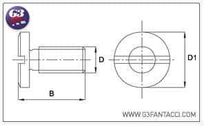 Slotted flange machine screw for insert location